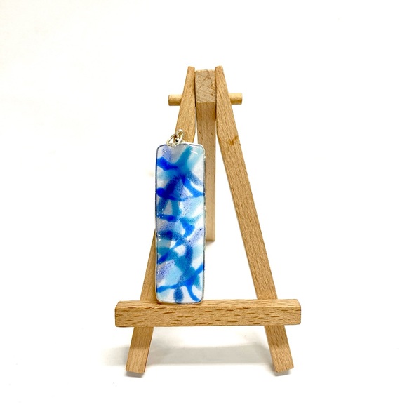 HANDMADE Original Abstract Resin Art Statement Pendant - Picture 4 of 9